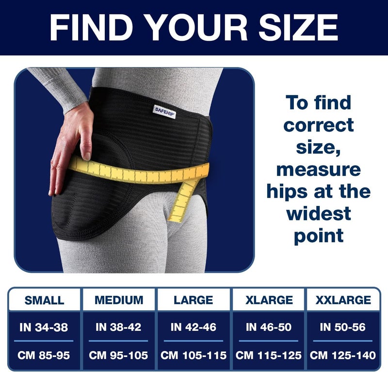Safehip Active Hip Protector Belt for Fall Fracture Injury Prevention - Comfortable and Breathable Hip Pads for Seniors, Medium Size 38-42 inches - Image 5
